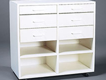 MARTIN® MODULAR MOBILE CABINET / 6 DRAWERS, 4 SHELVES