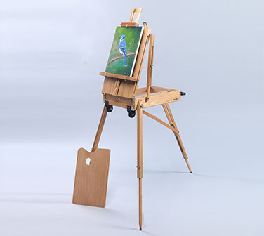 Portable Wooden Artist's Easel with Travel Case